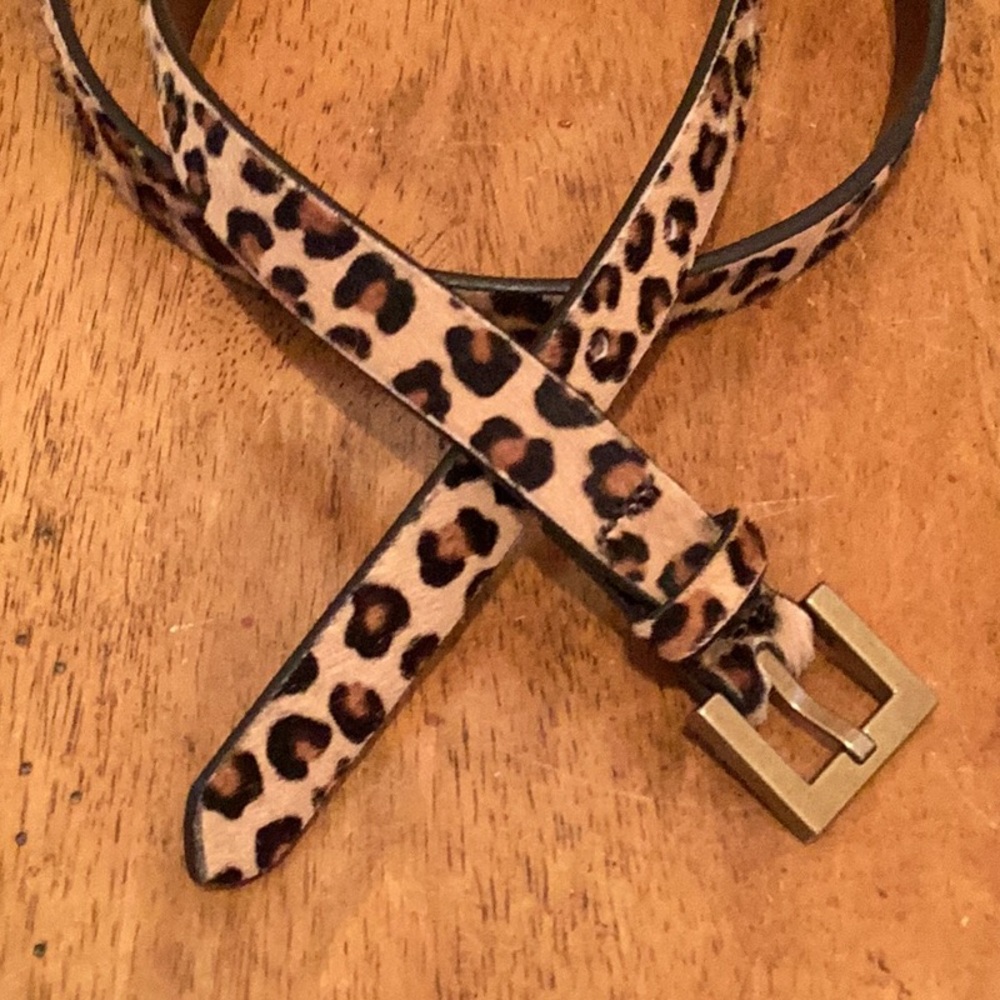 J. Crew Narrow Leopard Belt